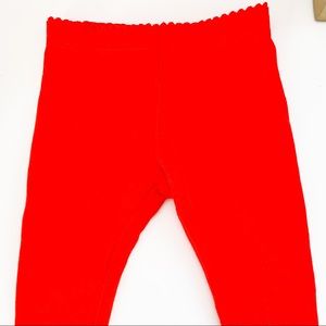 Tea Collection Red Leggings - 6-9 Months